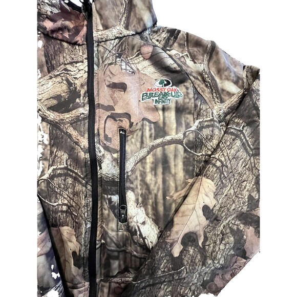 Mossy Oak Jacket Coat Break Up Infinity Camouflage Front Zip Sz L 42-44 - Picture 9 of 11